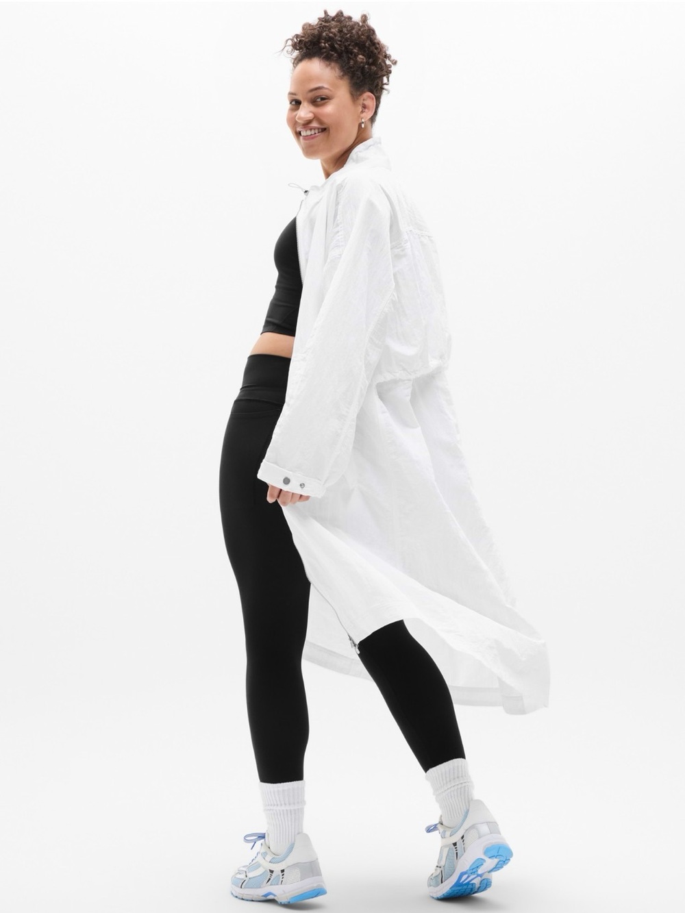 Athleta Pursuit Anorak Jacket White  - Size S